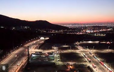 동쪽 방향 야간 조망